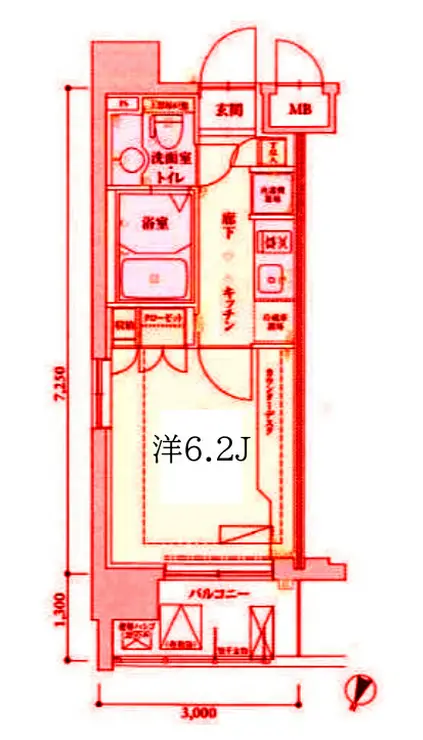 リヴシティ横濱弘明寺 7階階 間取り