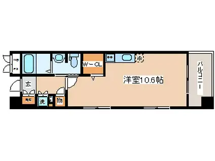 サムティ三宮レガニール(ワンルーム/3階)の間取り写真