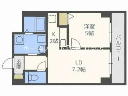 エアリー元町(1LDK/5階)の間取り写真