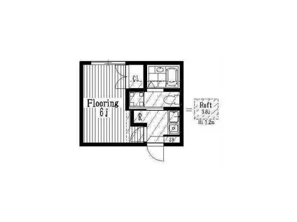 ZEAL NAKANO(1K/1階)の間取り写真