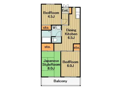 アーバン淵野辺(3DK/5階)の間取り写真