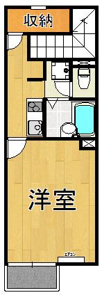 レオネクストさくら五段坂Ⅱ(1K/2階)の間取り写真