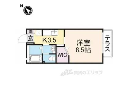 サンライズマンション(1K/2階)の間取り写真