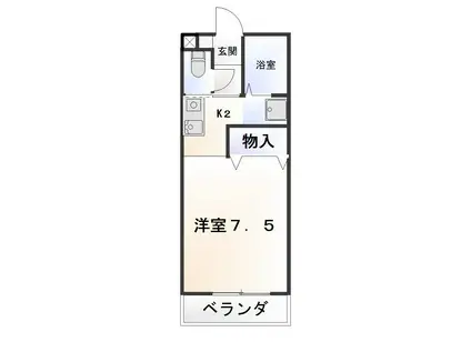 NASA21(1K/3階)の間取り写真