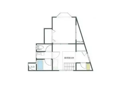 伊藤ビル(1DK/3階)の間取り写真