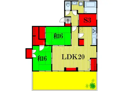 ＪＲ常磐線 南柏駅 徒歩14分 2階建 築38年(2SLDK/1階)の間取り写真