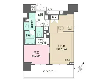 BRILLIA TOWER 有明 MID CROSS(1LDK/29階)の間取り写真