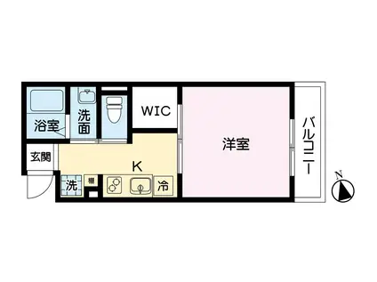 ソラーナエル(1K/2階)の間取り写真