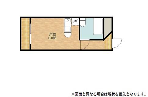城北シティハイツ(1K/3階)の間取り写真