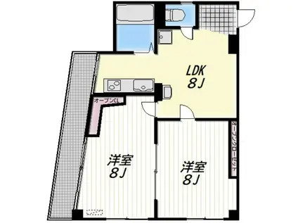 LILYCOLOR(2LDK/1階)の間取り写真