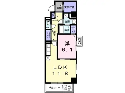 YS MOCA(1LDK/4階)の間取り写真