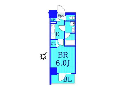 ガーラ・グランディ川崎榎町(1K/3階)の間取り写真