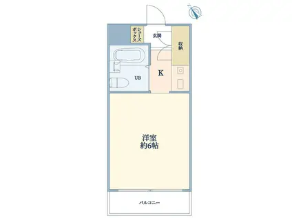 メゾン・ド・ノブレッス(ワンルーム/1階)の間取り写真