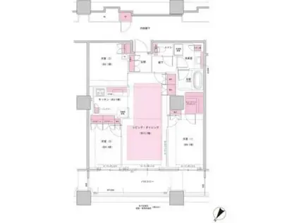 ブリリア有明スカイタワー(3LDK/10階)の間取り写真