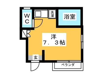 J‐パレス栗原(ワンルーム/1階)の間取り写真