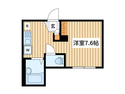 メルディア海老名(ワンルーム/3階)の間取り写真