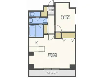 福住NBコート(1LDK/3階)の間取り写真