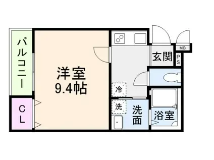 フジパレス堺白鷺V番館(1K/2階)の間取り写真