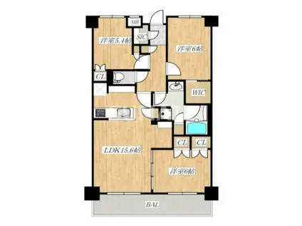 ステラメゾン田端(3LDK/3階)の間取り写真