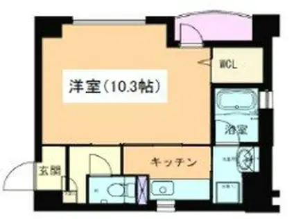 ラ・マルネ(1K/4階)の間取り写真