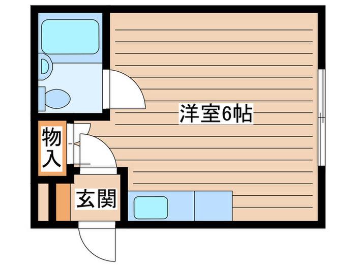 くきつマンション(ワンルーム/3階)の間取り写真