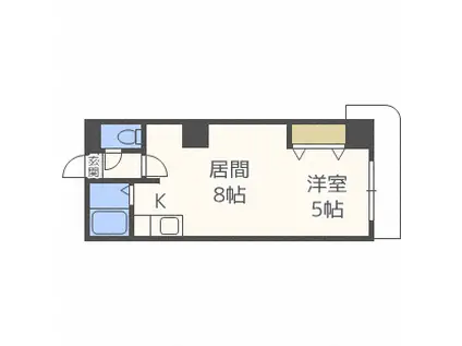 コトン月寒中央(1LDK/10階)の間取り写真