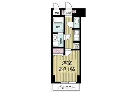 S-RESIDENCE HOMMCHI MARKS(1K/15階)の間取り写真