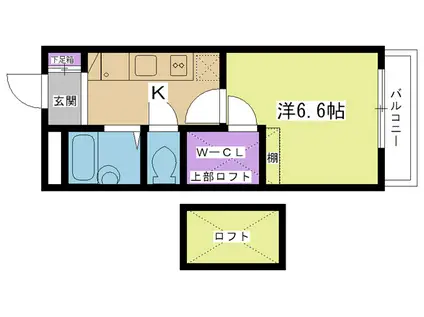レオパレス甲子園(1K/3階)の間取り写真