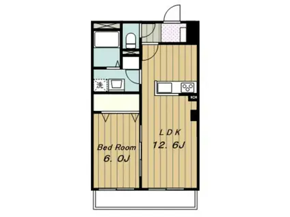 リブリ・LUCIA(1LDK/3階)の間取り写真