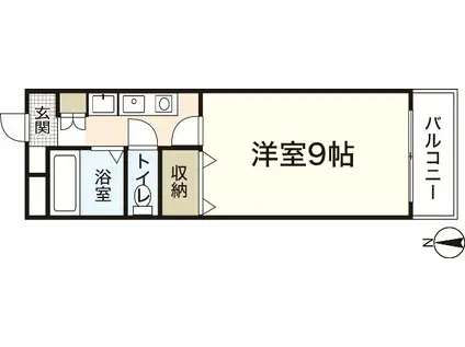 ウィンディア宮内(1K/7階)の間取り写真