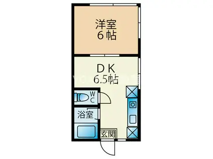 土井荘(1DK/1階)の間取り写真