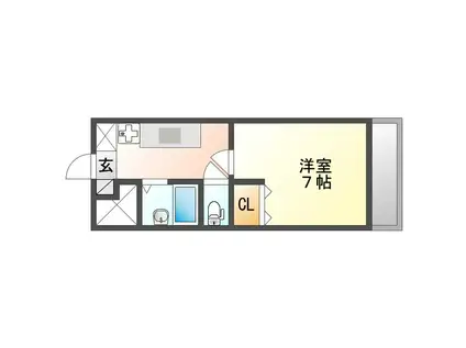 入江第二ビル(1K/2階)の間取り写真
