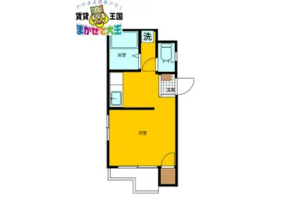 フラッグビルド(ワンルーム/2階)の間取り写真