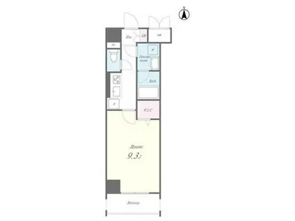 エヌズパークレジデンス高田馬場(1K/6階)の間取り写真