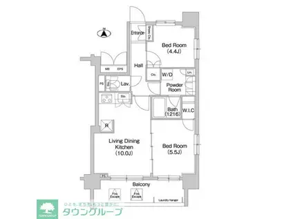コンフォリア両国サウス(2LDK/8階)の間取り写真