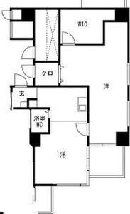 クレドール西明石Ⅲ(1LDK/3階)の間取り写真
