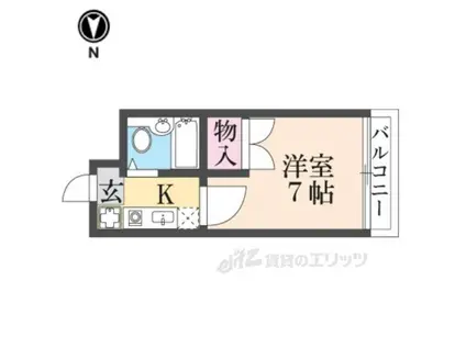 アメニティホウコク(1K/2階)の間取り写真