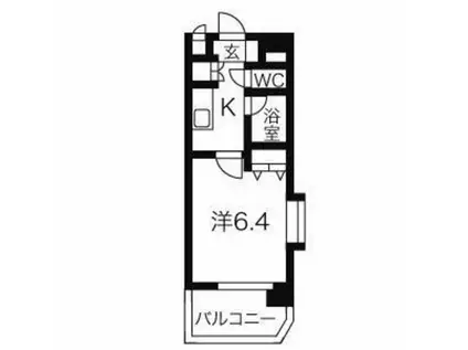DUO・CREA西五反田(1K/13階)の間取り写真