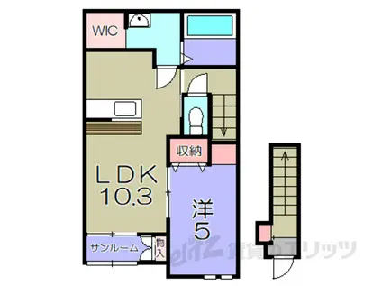 グッドライフステージ古沢(1LDK/2階)の間取り写真