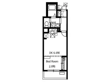 BERGEK(1DK/2階)の間取り写真