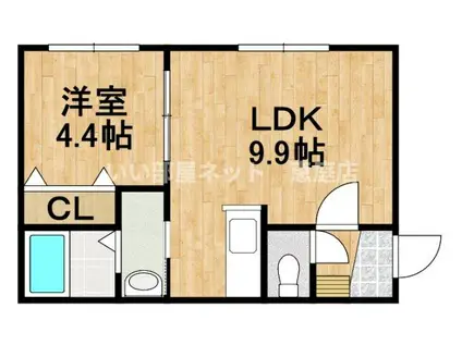 LA DOUCE VIE(1LDK/2階)の間取り写真