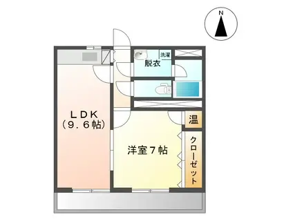 ロイヤルコート(1LDK/3階)の間取り写真