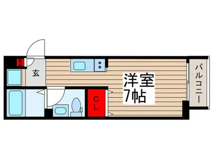 CHATSWORTH北千住(ワンルーム/2階)の間取り写真