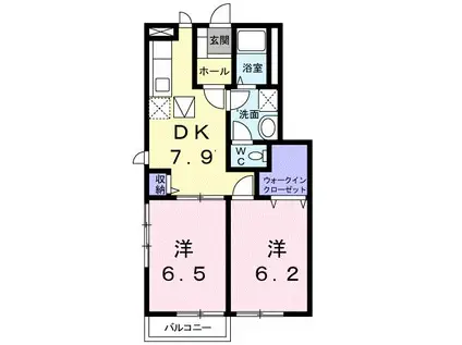 シゴーニュI 中野 2DK(2DK/1階)の間取り写真
