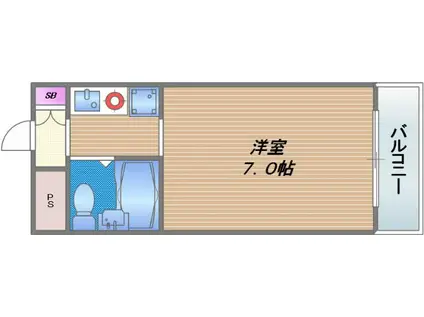 JHCハイツ(1K/2階)の間取り写真