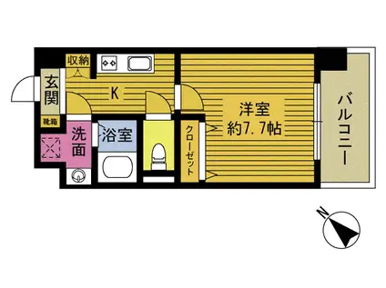 S-FORT高砂町(1K/3階)の間取り写真