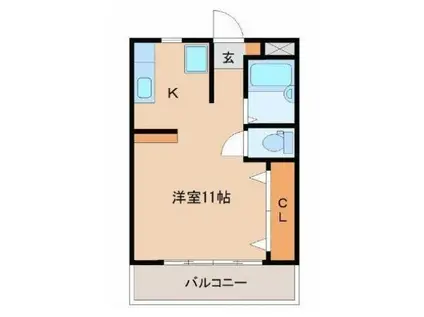 コスモ高千穂(ワンルーム/4階)の間取り写真