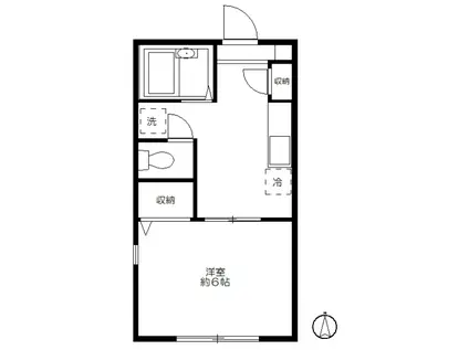 エトワール・ド・ルワA(1K/2階)の間取り写真