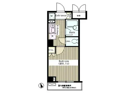 コートブリーズ根津(1K/2階)の間取り写真