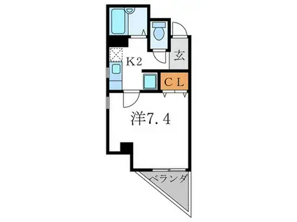 ハル・シティー(1K/3階)の間取り写真